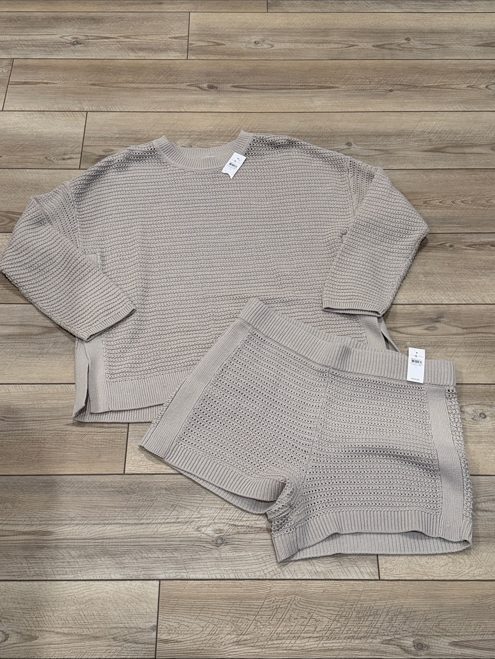 Lou & Grey Cozy Knit Sweater & Short Set - Cream